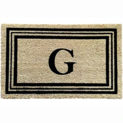 Kashi Home Monogram Letter 18"x28" Printed Coir Mat 22 Kashi Home Monogram Letter 18"x28" Printed Coir Mat -Exquisite Home imageService 835