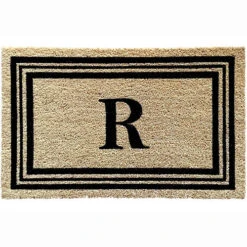 Kashi Home Monogram Letter 18"x28" Printed Coir Mat 23 Kashi Home Monogram Letter 18"x28" Printed Coir Mat -Exquisite Home imageService 836