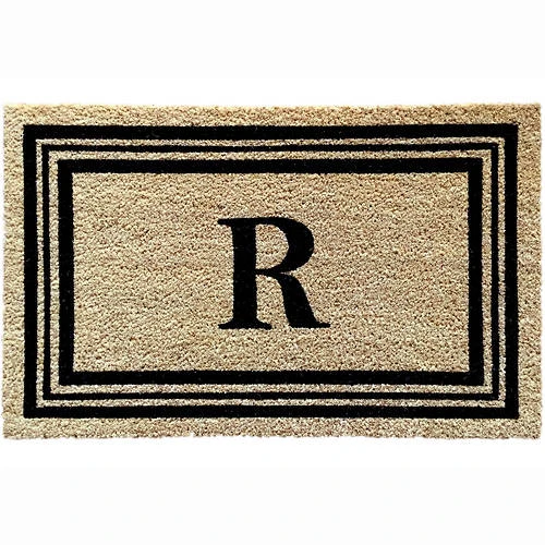 Kashi Home Monogram Letter 18"x28" Printed Coir Mat 11 Kashi Home Monogram Letter 18"x28" Printed Coir Mat - Image 11
