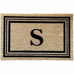 Kashi Home Monogram Letter 18"x28" Printed Coir Mat 24 Kashi Home Monogram Letter 18"x28" Printed Coir Mat -Exquisite Home imageService 837