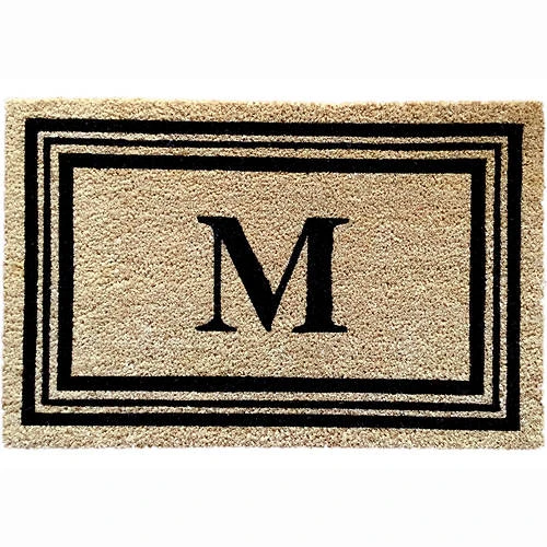 Kashi Home Monogram Letter 18"x28" Printed Coir Mat 13 Kashi Home Monogram Letter 18"x28" Printed Coir Mat - Image 13