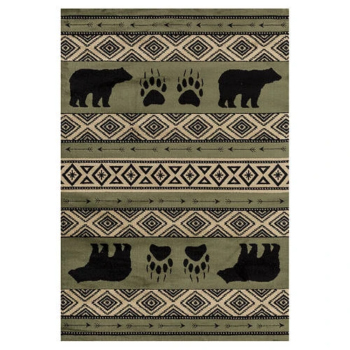 Huntsmen Bear Imprint 5'3" X 7'2" Area Rug 2 Huntsmen Bear Imprint 5'3" X 7'2" Area Rug - Image 2