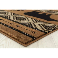 Huntsmen Bear Imprint 5'3" X 7'2" Area Rug 17 Huntsmen Bear Imprint 5'3" X 7'2" Area Rug -Exquisite Home imageService 881