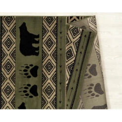 Huntsmen Bear Imprint 5'3" X 7'2" Area Rug 23 Huntsmen Bear Imprint 5'3" X 7'2" Area Rug -Exquisite Home imageService 887