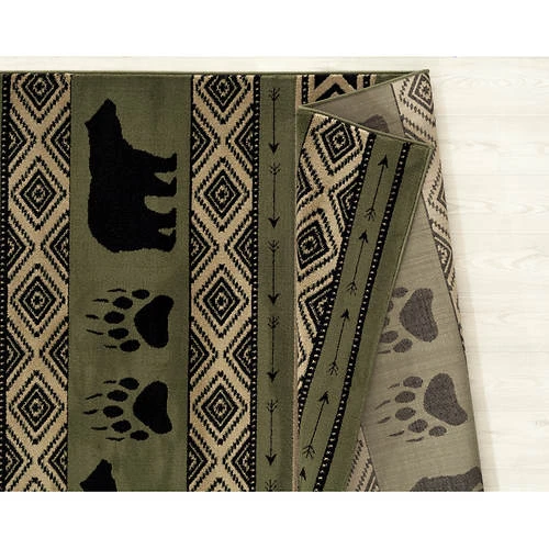 Huntsmen Bear Imprint 5'3" X 7'2" Area Rug 9 Huntsmen Bear Imprint 5'3" X 7'2" Area Rug - Image 9
