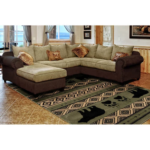 Huntsmen Bear Imprint 5'3" X 7'2" Area Rug 10 Huntsmen Bear Imprint 5'3" X 7'2" Area Rug - Image 10