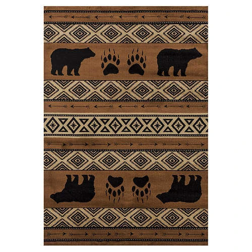 Huntsmen Bear Imprint 5'3" X 7'2" Area Rug 11 Huntsmen Bear Imprint 5'3" X 7'2" Area Rug - Image 11